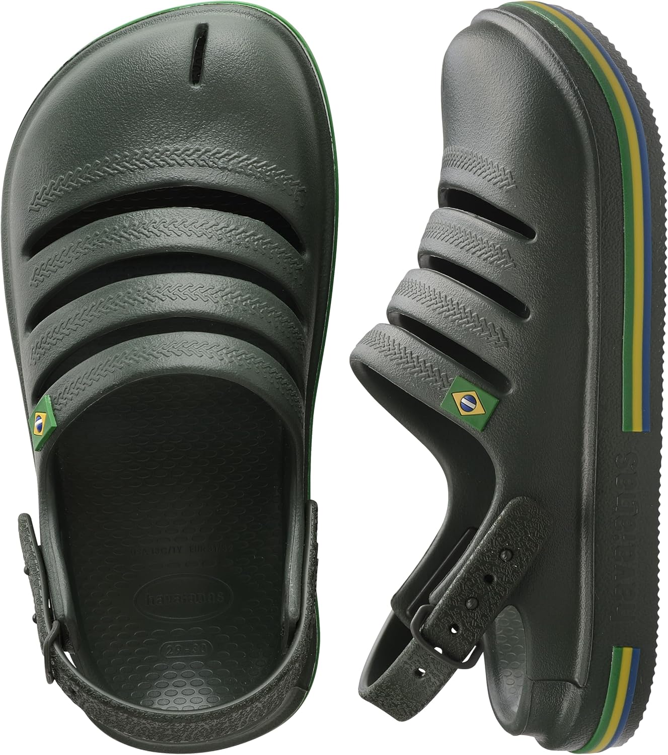 Детские сабо Havaianas Brazil, унисекс, зеленый — фото 3