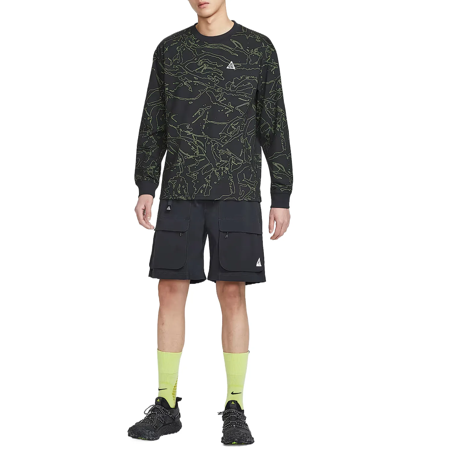 Nike Футболка Dri Fit мужская черная с круглым вырезом Moderate Straight Fit — фото 4
