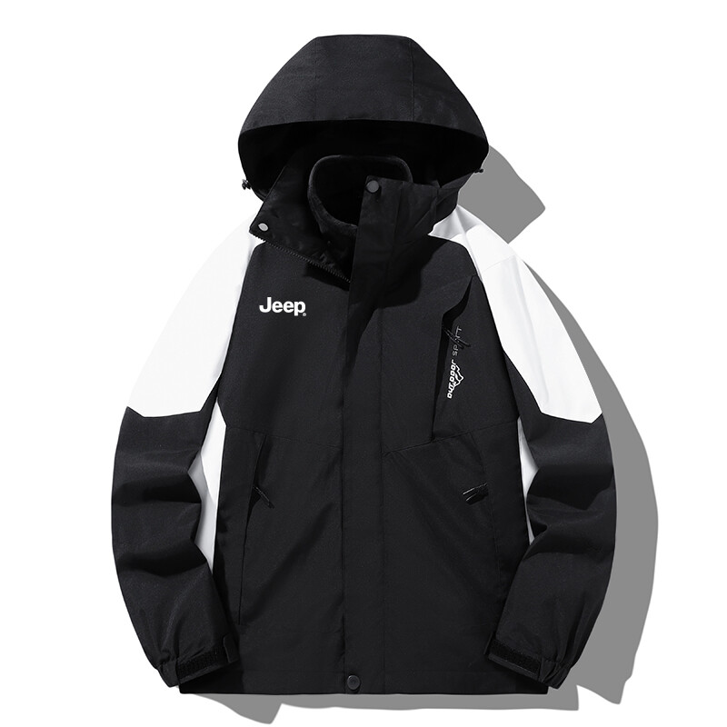 

Куртка унисекс Jeep, цвет Black and White (with Inner Jacket 3-in-1)