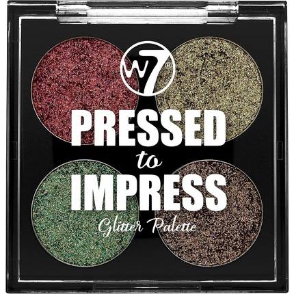 

Компактная палетка теней для век Pressed to Impress Glitter - In Vogue W7