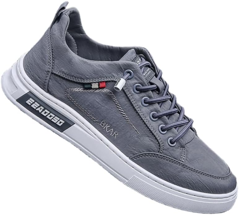 

Мужские удобные низкие кеды для скейтборда, дышащие и легкие, подходят для прогулок на открытом воздухе, бега и деловых поездок Hoalox, серый