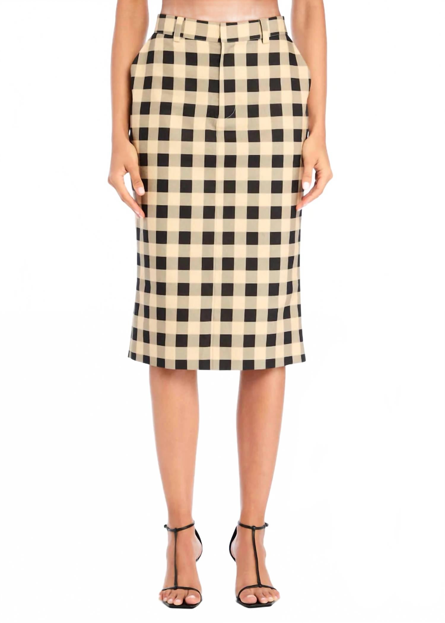 

Юбка миди Carl Linen в классическую клетку «гингем» Ser.O.Ya, Classic Gingham