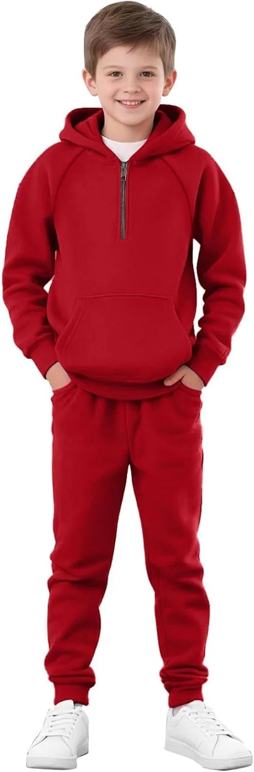 Детский спортивный костюм флисовый Generic, 2 предмета, красный