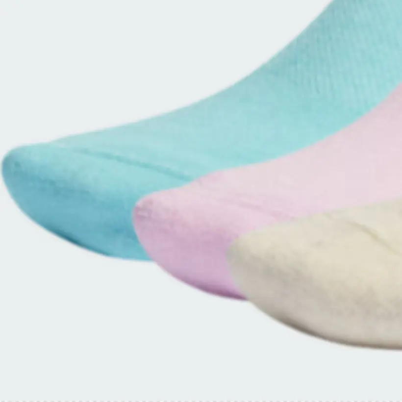 Унисекс носки до середины икры Adidas, 3 пары (Нефритовый белый+Благословенный светло-фиолетовый+Хрустальный синий) — фото 3
