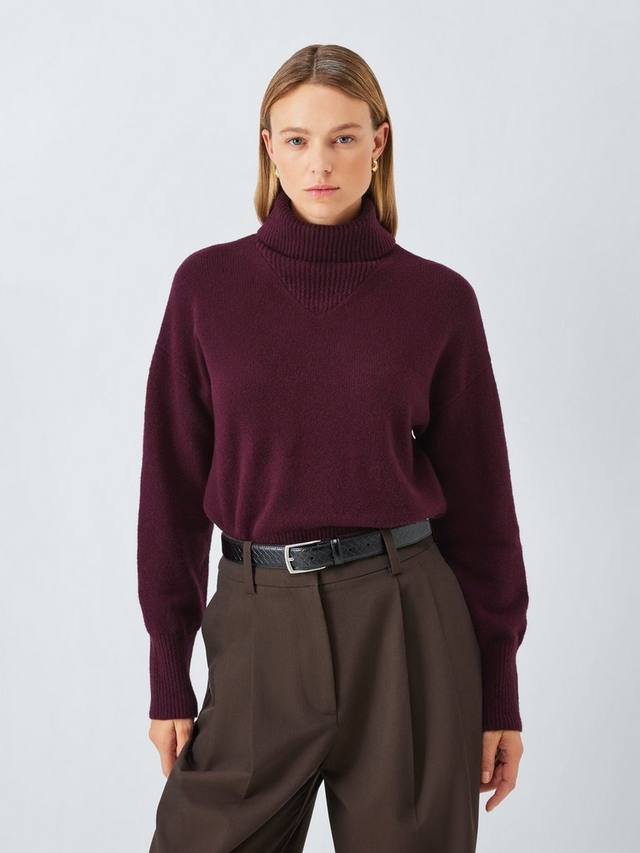 

Мягкий водолазка из хлопковой смеси John Lewis, Fig