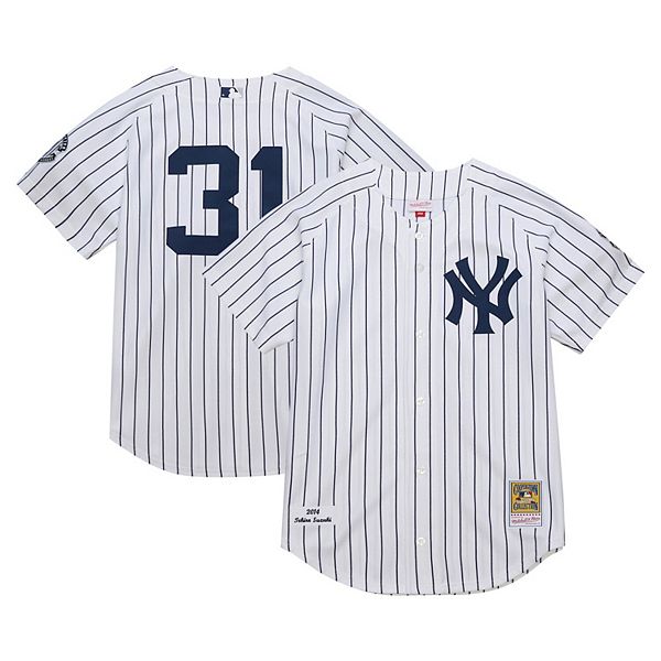 

Мужская футболка Ichiro Suzuki белая New York Yankees 2014 Cooperstown Collection Authentic Throwback Mitchell & Ness