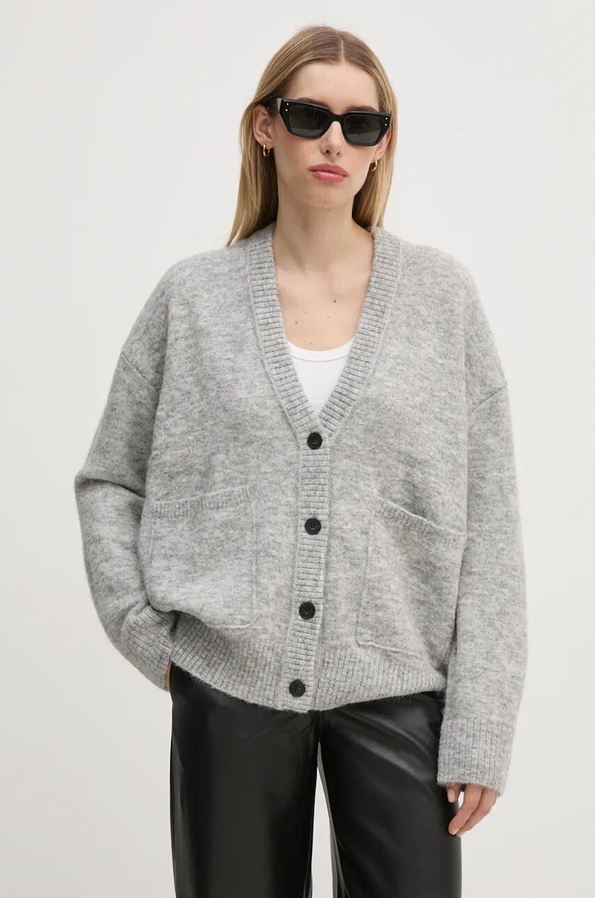

Кардиган Calvin Klein Jeans с добавлением шерсти, серый