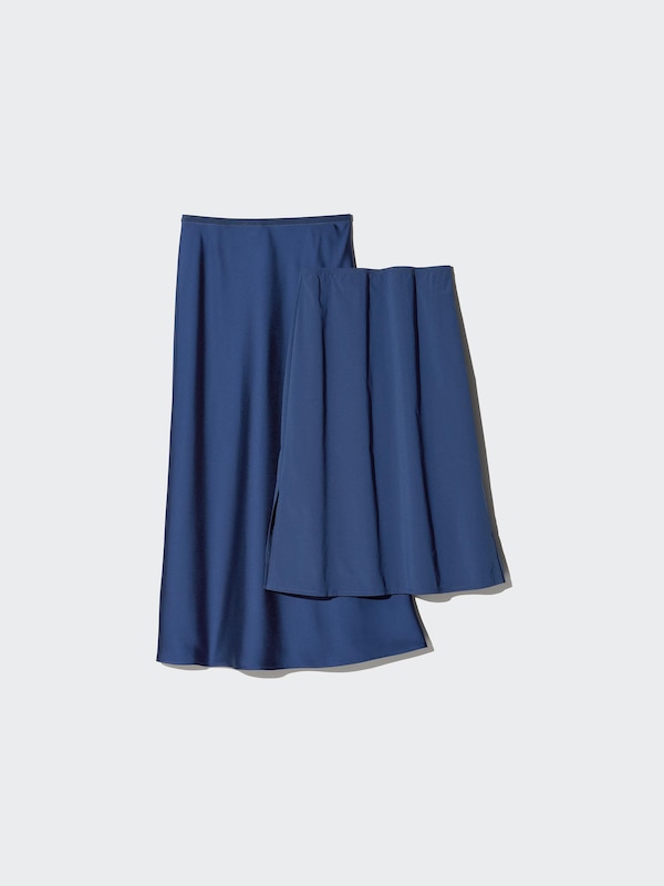 Сатиновая юбка Uniqlo, 09 black — фото 4