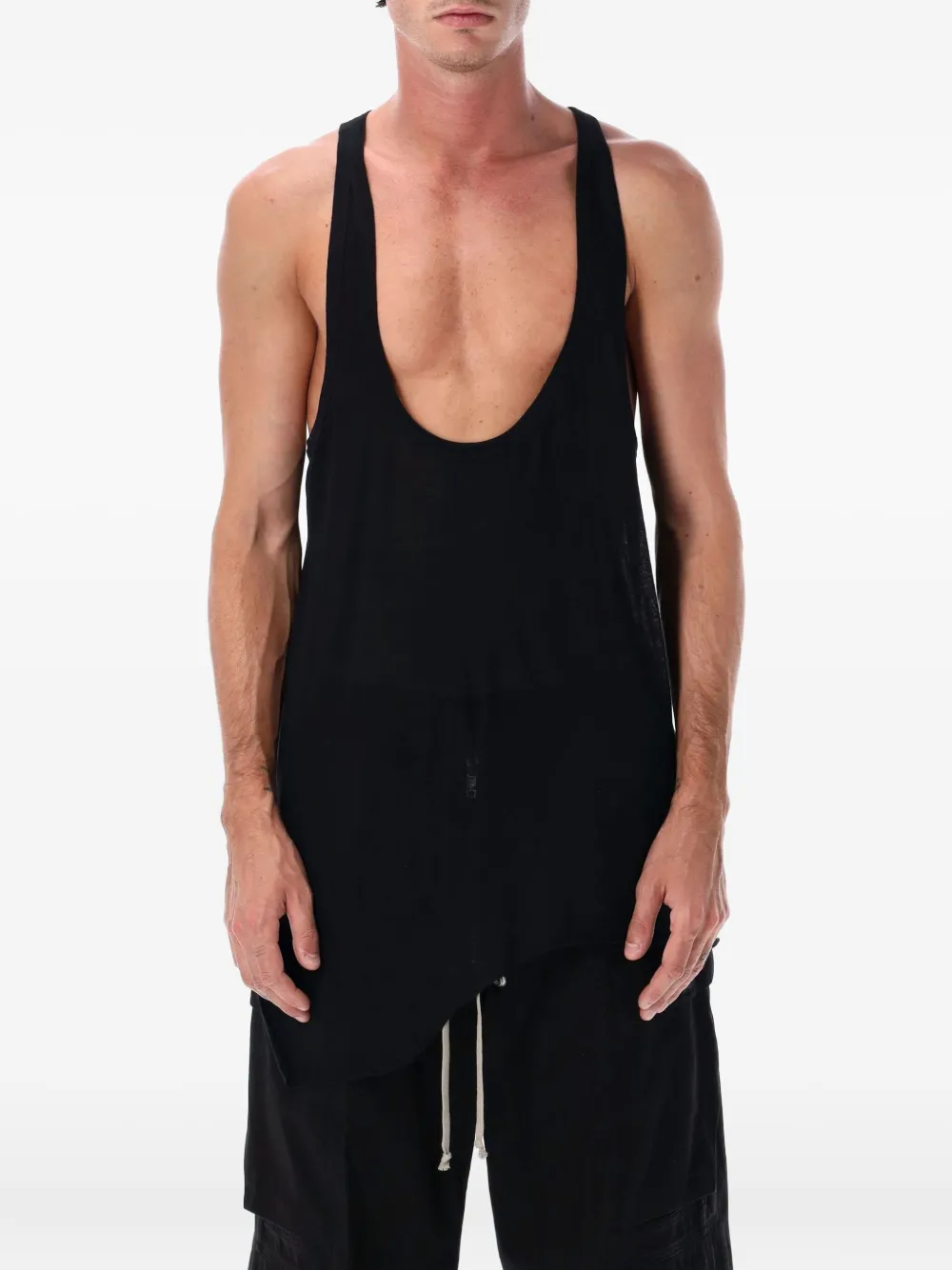 

Хлопковая майка Lo Cut Rick Owens, черный