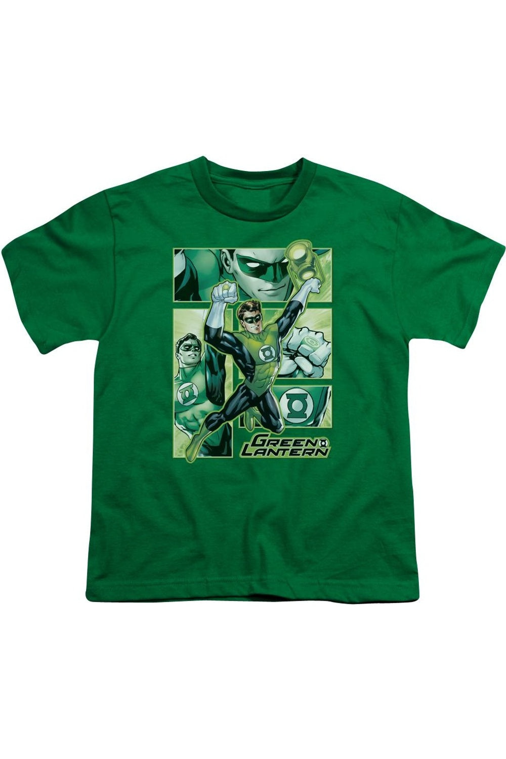 

Футболка с коротким рукавом для подростков Justice League of America Green Lantern с панелями Gildan