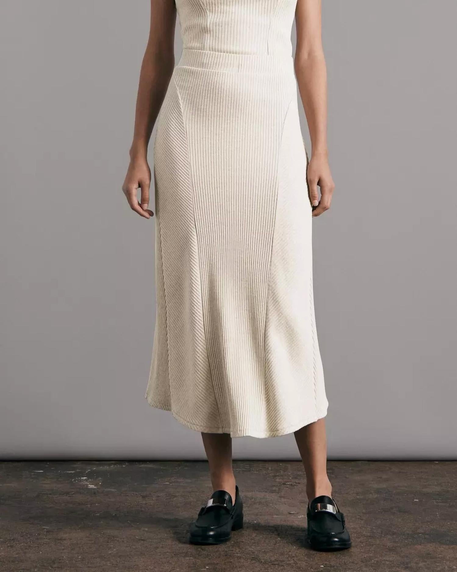 

Юбка Echo Rib цвета слоновой кости rag & bone