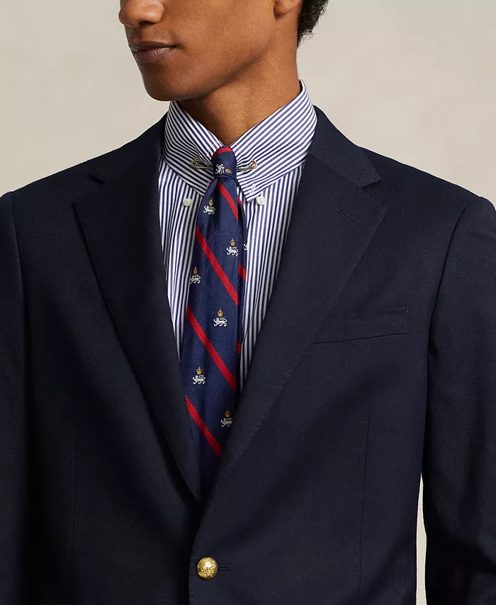 Мужской поло-блейзер Modern из габардина с добавлением шерсти Polo Ralph Lauren, синий — фото 3