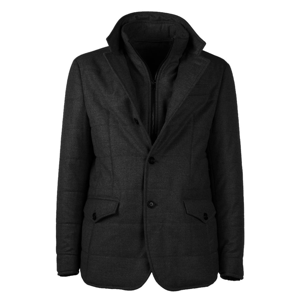 

Элегантное мужское пальто из шерсти и кашемира Made in Italy, черный