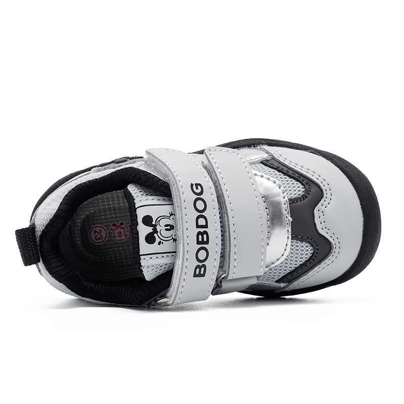 Низкие кроссовки Anti Kick Rebound Support для детей в возрасте от 3 до 7 лет BOBDOG, серый/черный — фото 4