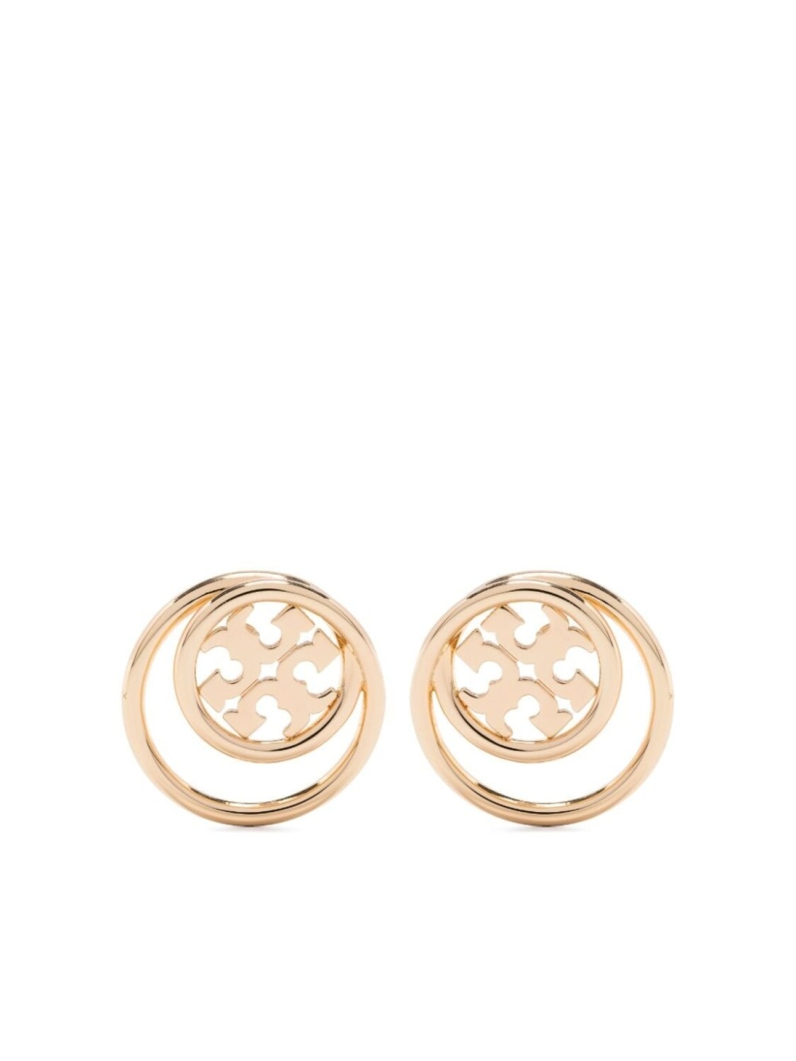 

Серьги-гвоздики с декором Double T Tory Burch, золотой