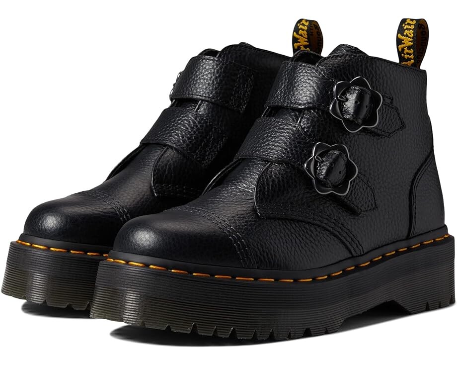 

Ботинки Dr. Martens Devon Flower, цвет Black Milled Nappa