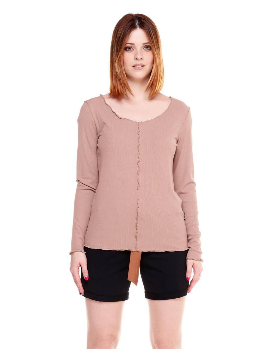 

LEONE 1947 APPAREL Женская футболка с длинным рукавом в земляных тонах