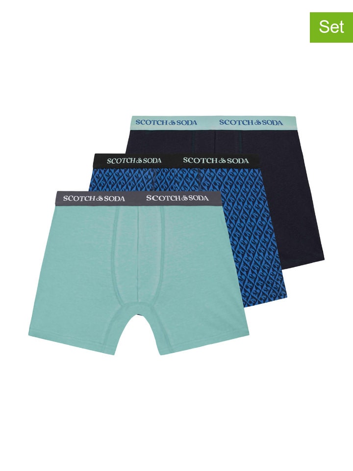 

Трусы боксеры Scotch & Soda, цвет türkis/blau/schwarz