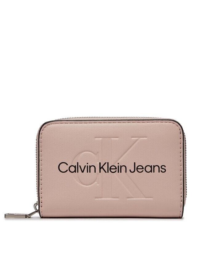 

Кошелек Sculpted Med Zip Around Mono Calvin Klein, розовый