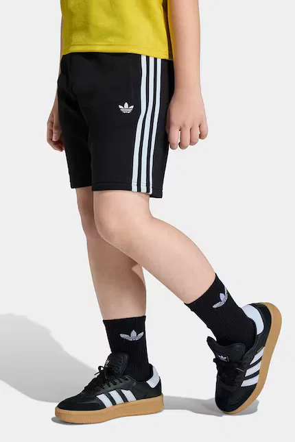 Шорты детские из эластичной ткани Adidas Originals, черный — фото 4