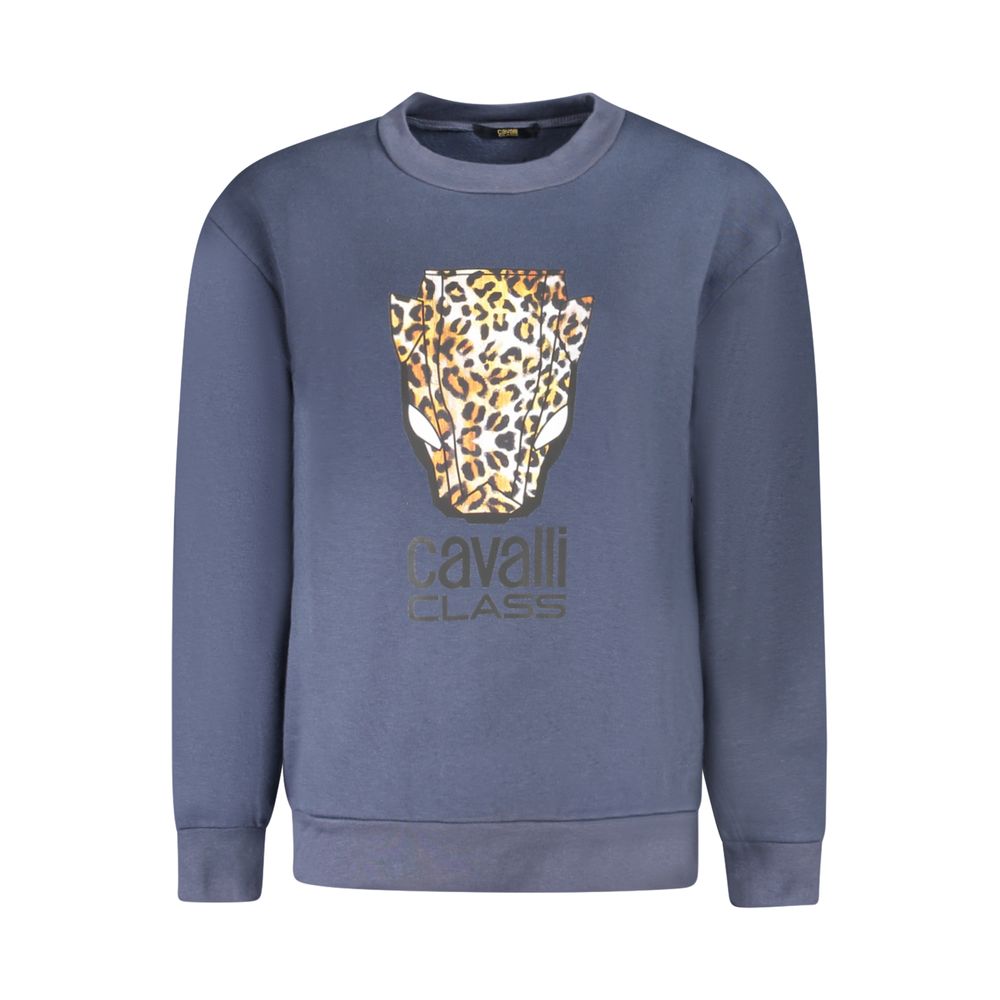 

Синий хлопковый свитер Cavalli Class, Blue