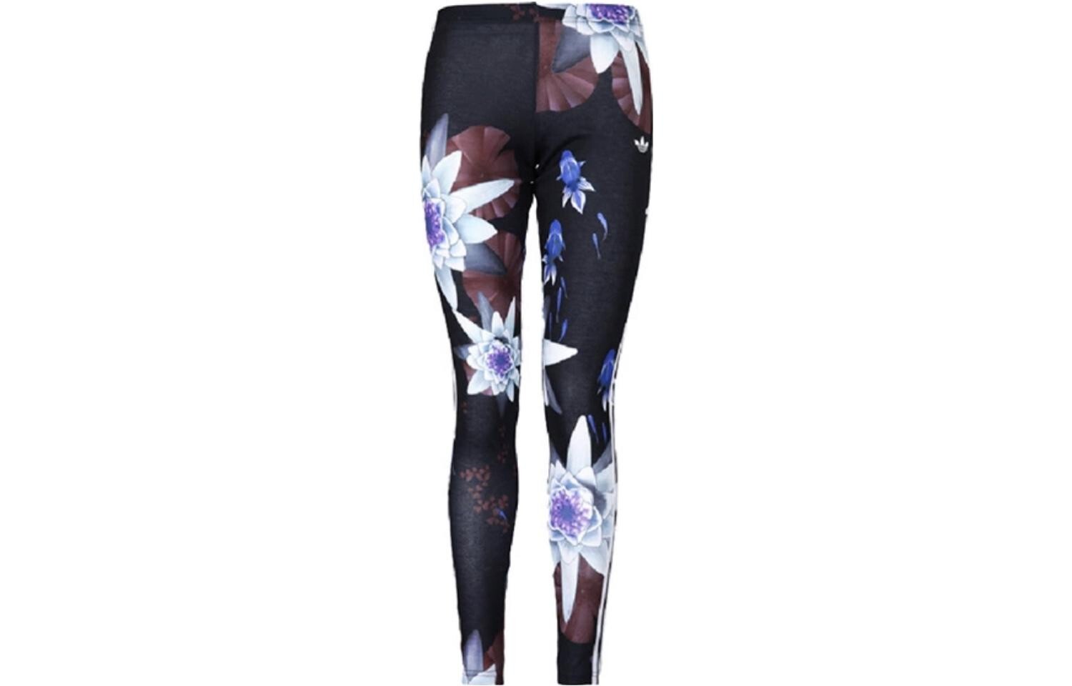 Трикотажные спортивные штаны Lotus Flower женские черные Adidas Originals