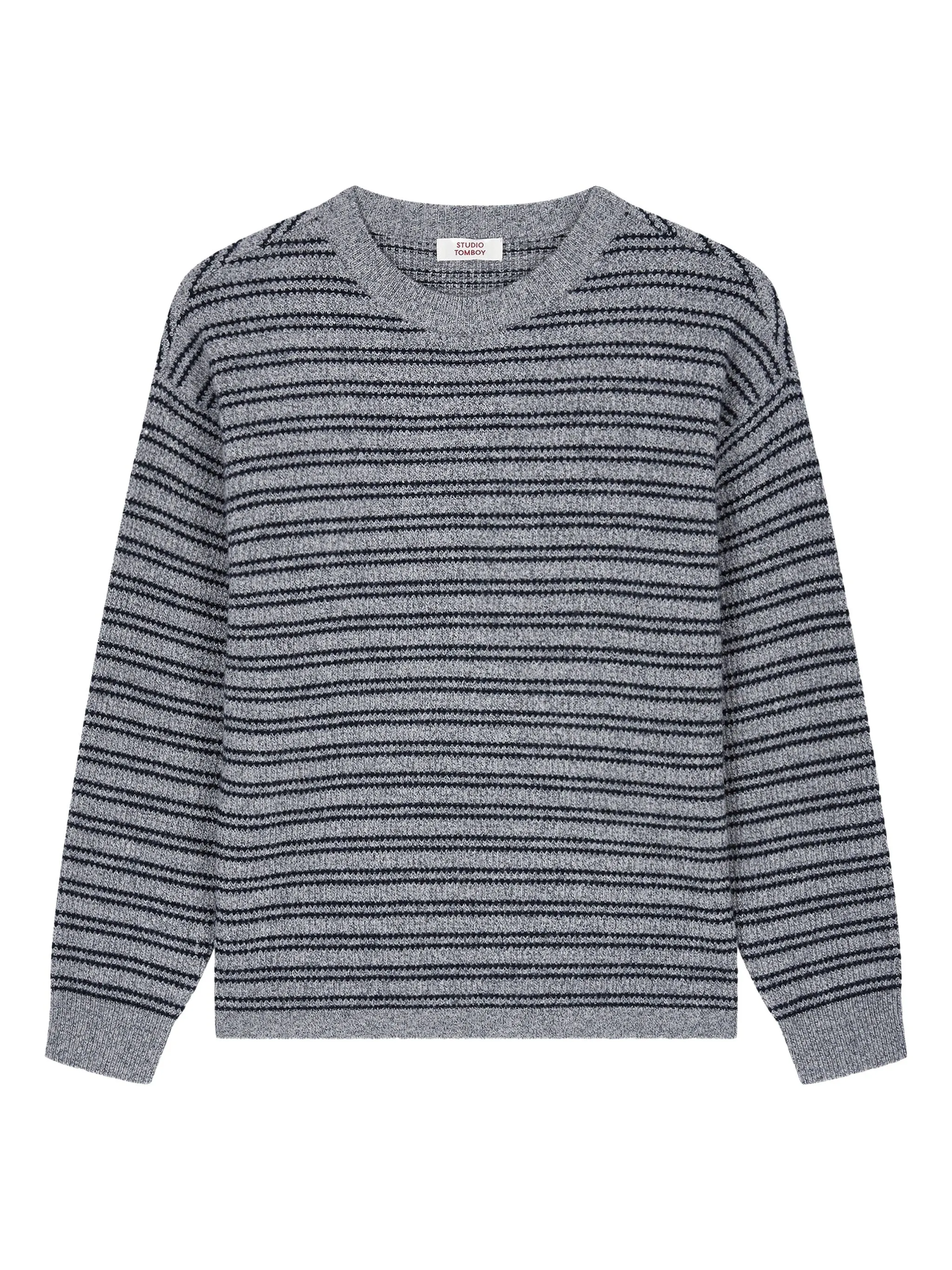 

Свитер в полоску Tomboy, серый