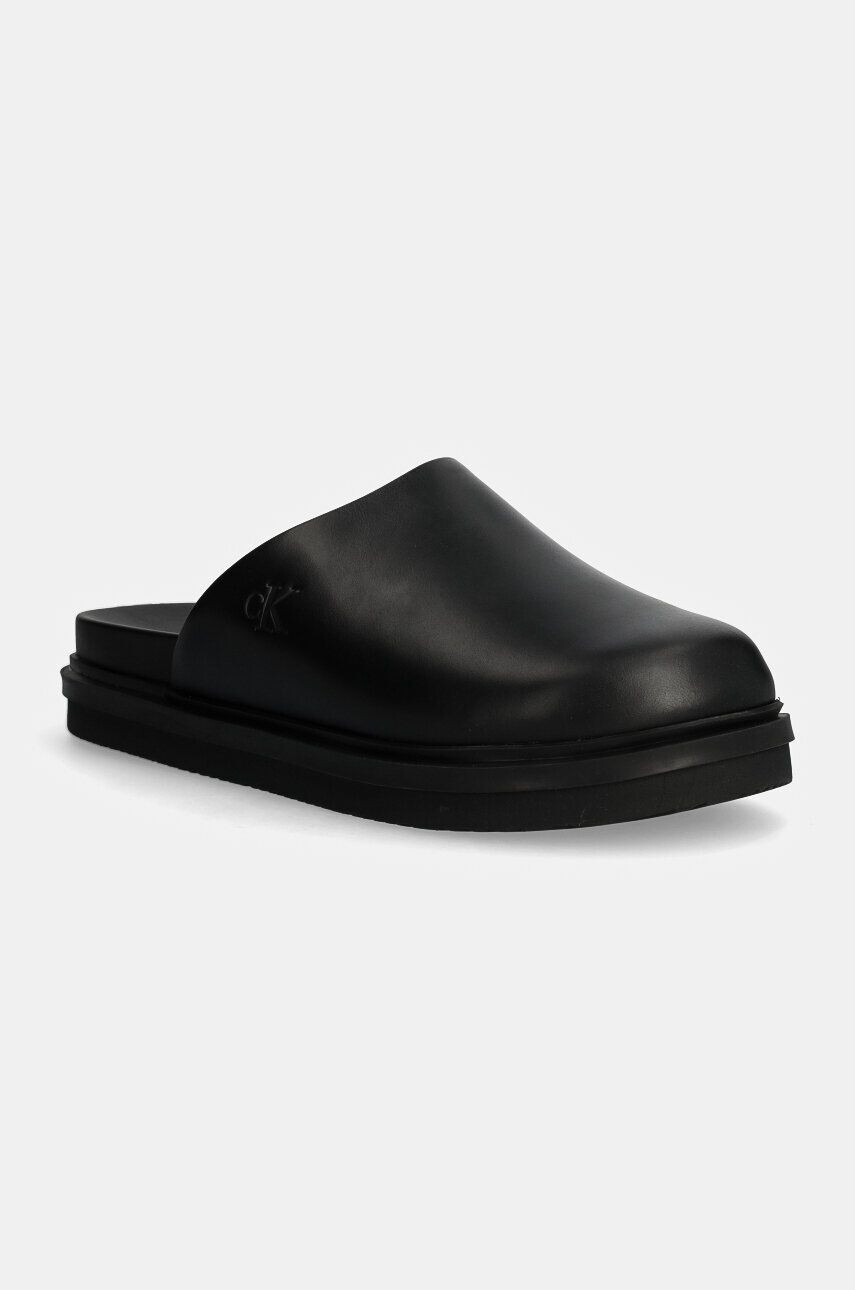 

Кожаные шлепанцы Calvin Klein Jeans HOME CLOG LTH, черный