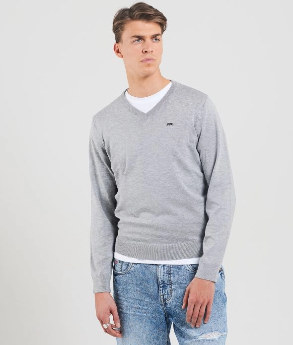 

Свитер вязаный Emmett v Retro Jeans, серый