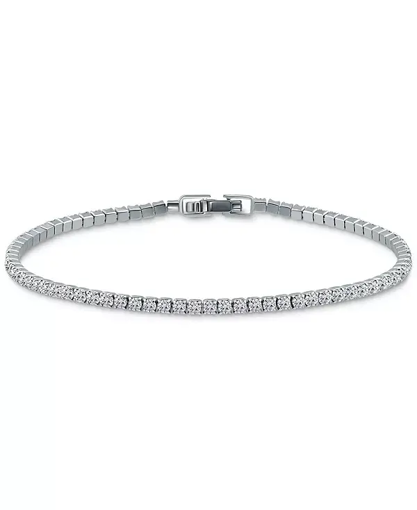 

Теннисный браслет с кубическим цирконием из стерлингового серебра, созданный для Macy's Giani Bernini, silver