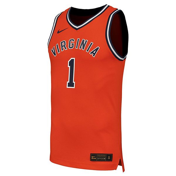 Мужская баскетбольная форма Virginia Cavaliers #1 оранжевая реплика Nike — фото 3