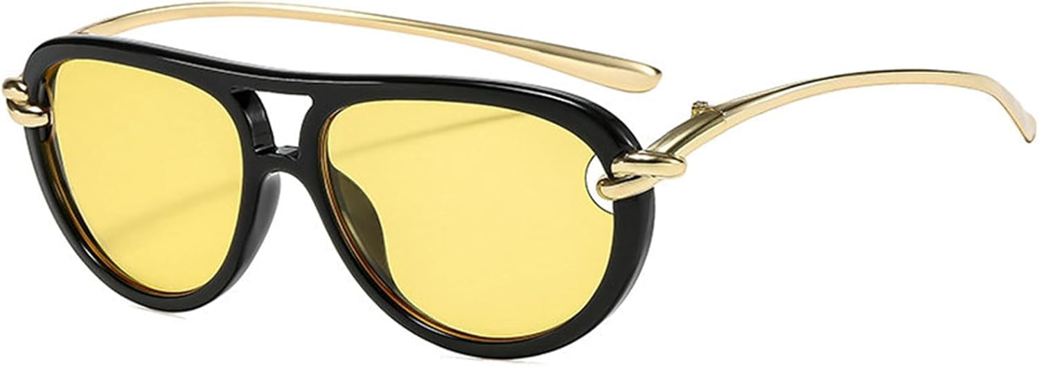 

Солнцезащитные очки Willochra Retro Oversized Double Bridges Pilot для женщин, модные мужские солнцезащитные очки для активного отдыха с защитой от УФ-излучения UV400, C6