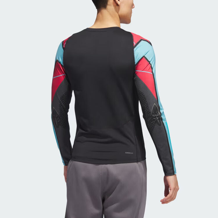 Футболка мужская черная/красная Adidas, черный/красный — фото 3