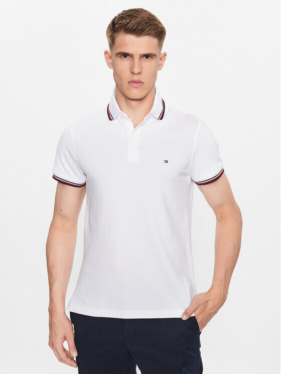 

Рубашка-поло узкого кроя Tommy Hilfiger, белый