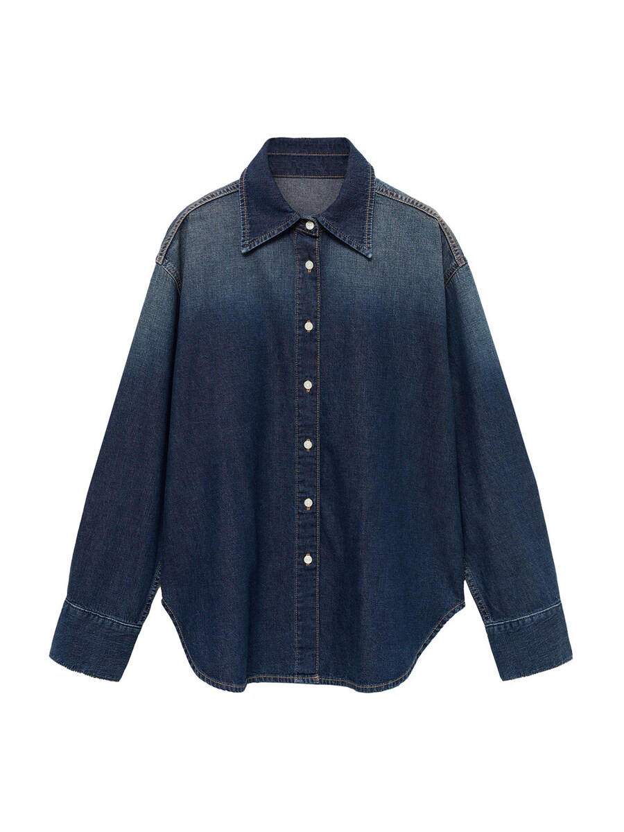 

Блузка MANGO Blouse PAULA, синий деним