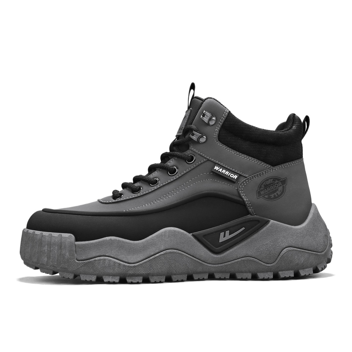 Кроссовки мужские высокие повседневные Cushioning Lightweight WARRIOR, черный — фото 4