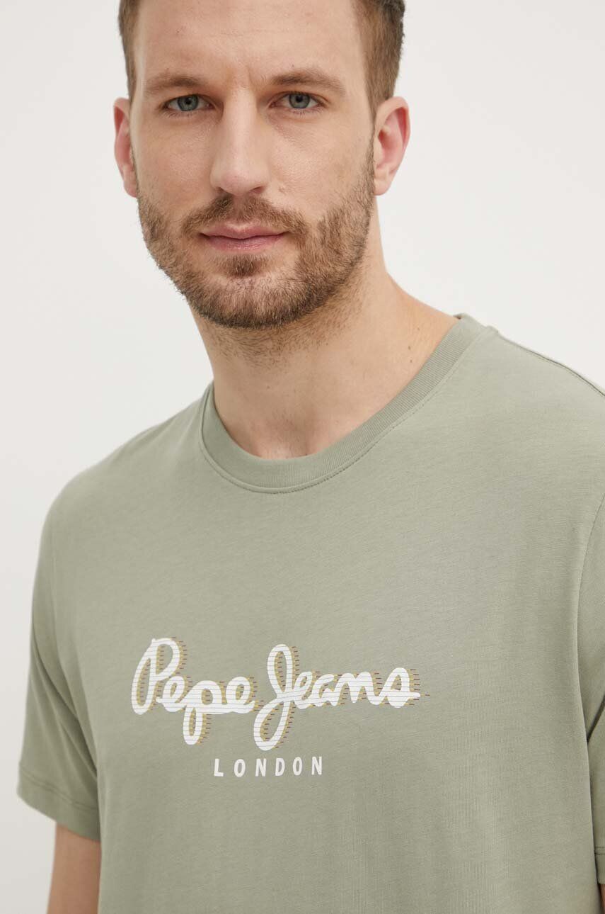 

Хлопковая футболка Pepe Jeans ABEL, зеленый