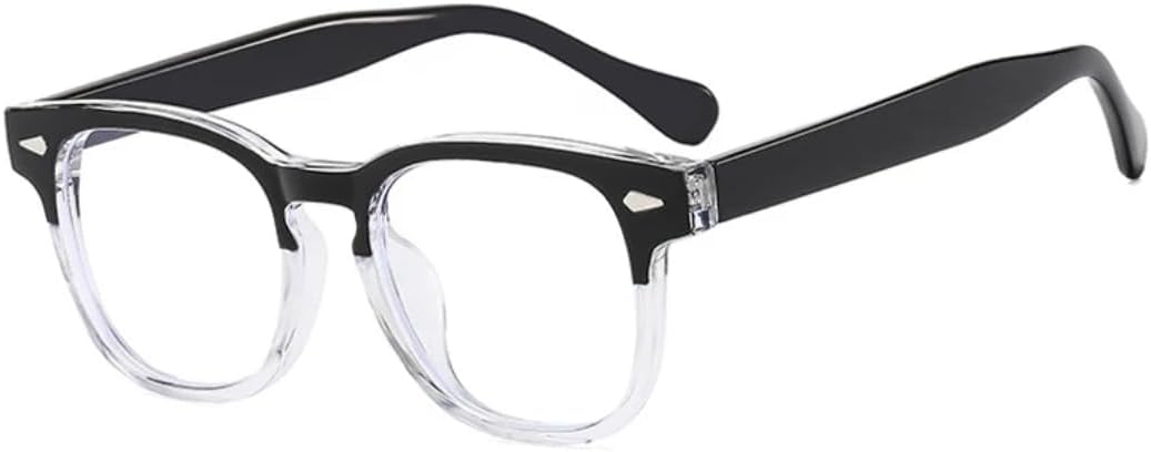 

Классические винтажные солнцезащитные очки с заклепками, маленькие, для женщин и мужчин, модные солнцезащитные очки для вождения и рыбалки, защита от УФ-излучения UV400 VVTWSSW, Black Clear Clear