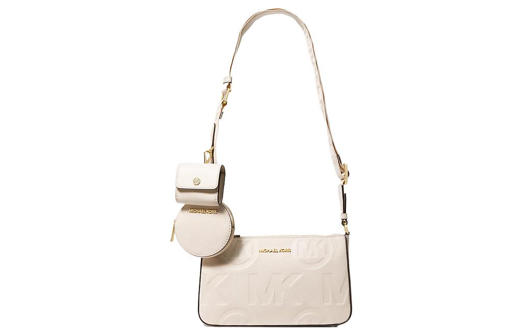 

Сумка через плечо Jet Set из кожи молочного белого цвета MICHAEL KORS