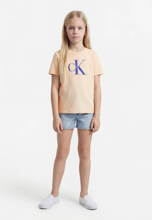 Футболка унисекс с моно логотипом Calvin Klein Jeans, Oatmeal