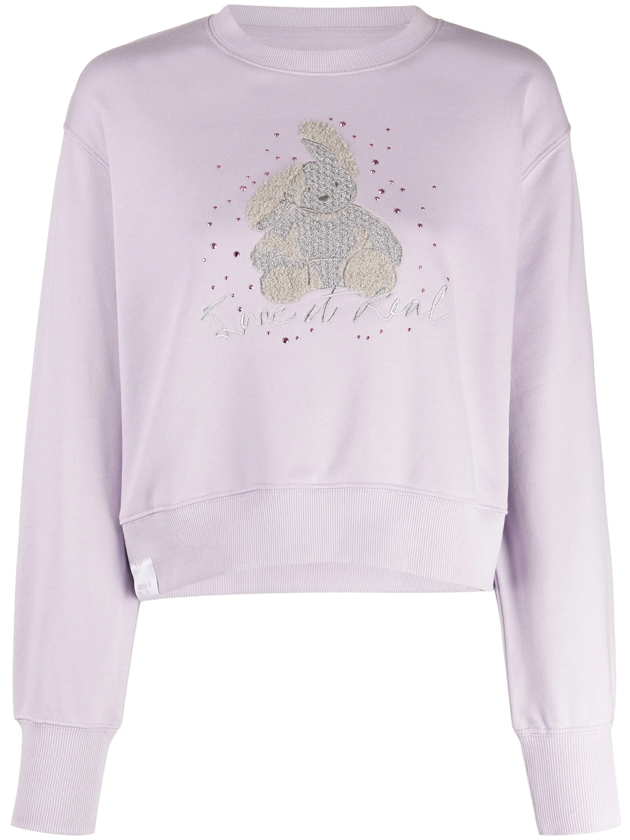 

Толстовка с круглым вырезом, вышитым кроликом Izzue, фиолетовый