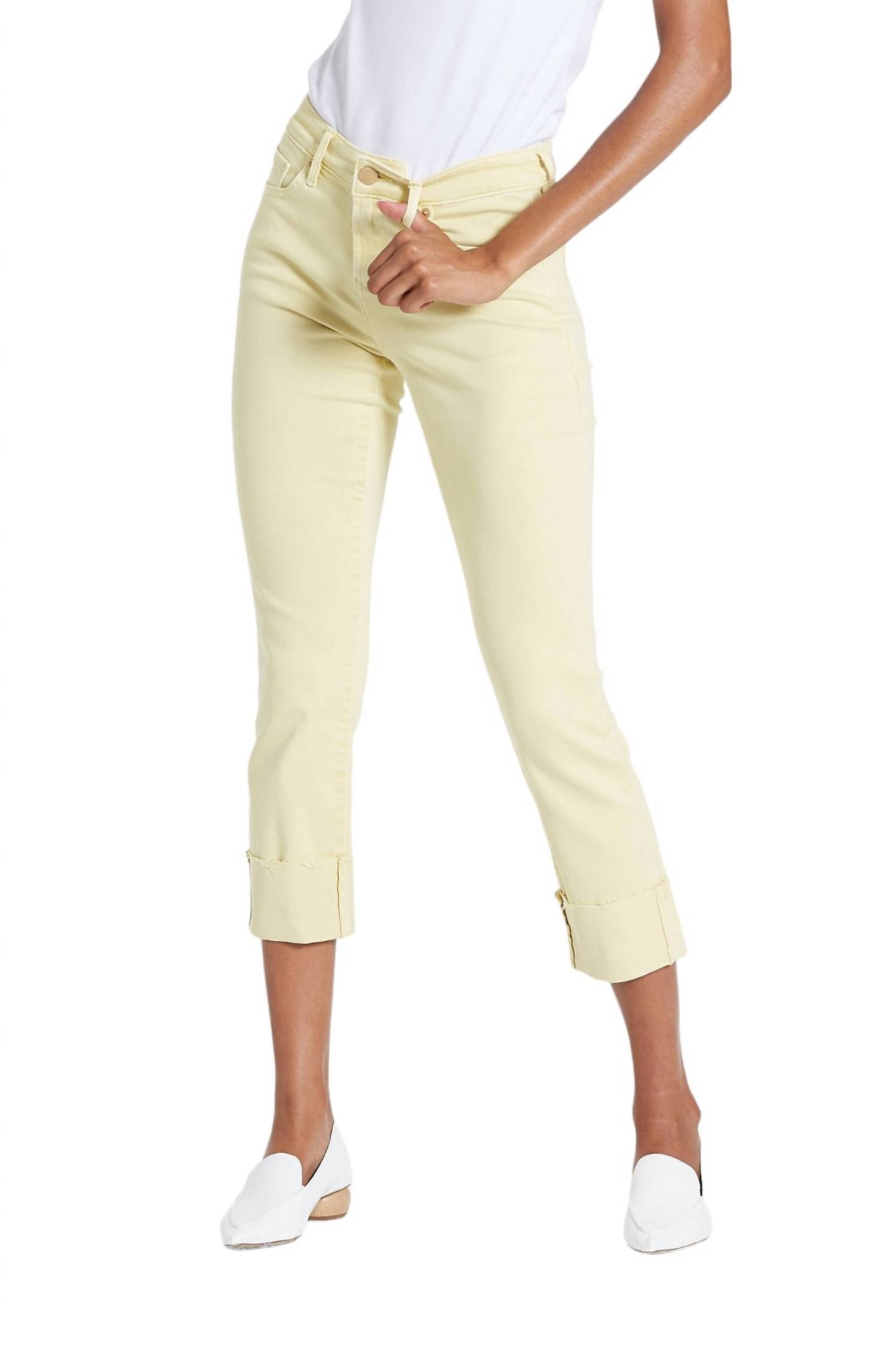 

Джинсы Blaire High Rise Cuff Slim Straight в цвете Ambrosia DEAR JOHN DENIM