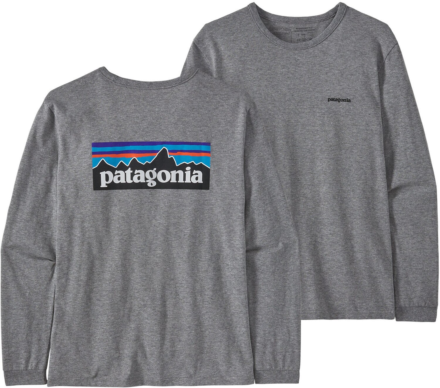 

Футболка с длинными рукавами и логотипом P-6 Responsibili — женская Patagonia, серый