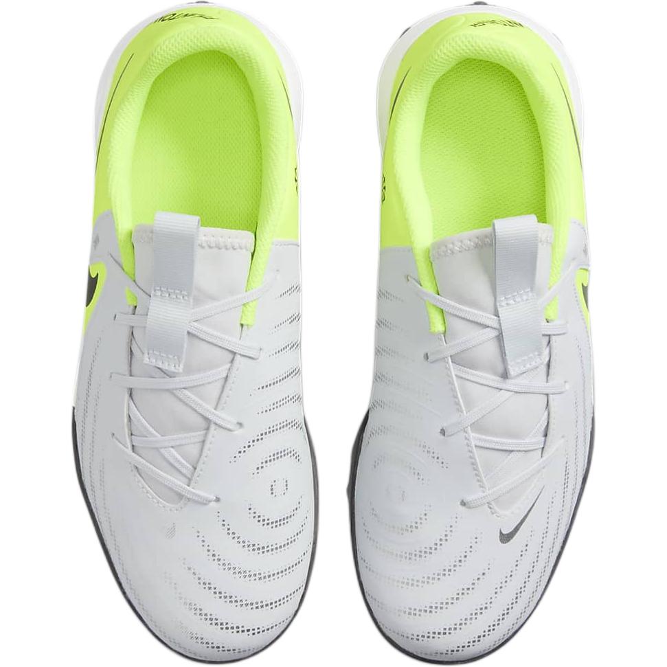Младшие футбольные бутсы Nike Jr. Phantom GX 2 Academy Anti Slip Wear Resistant низкие серебристо-желто-черные, Metallic Silver/Neon Yellow/Black — фото 4