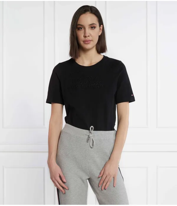Футболка reg с щеткой ctn ny c-nk ss Regular fit Tommy Hilfiger, черный — фото 3