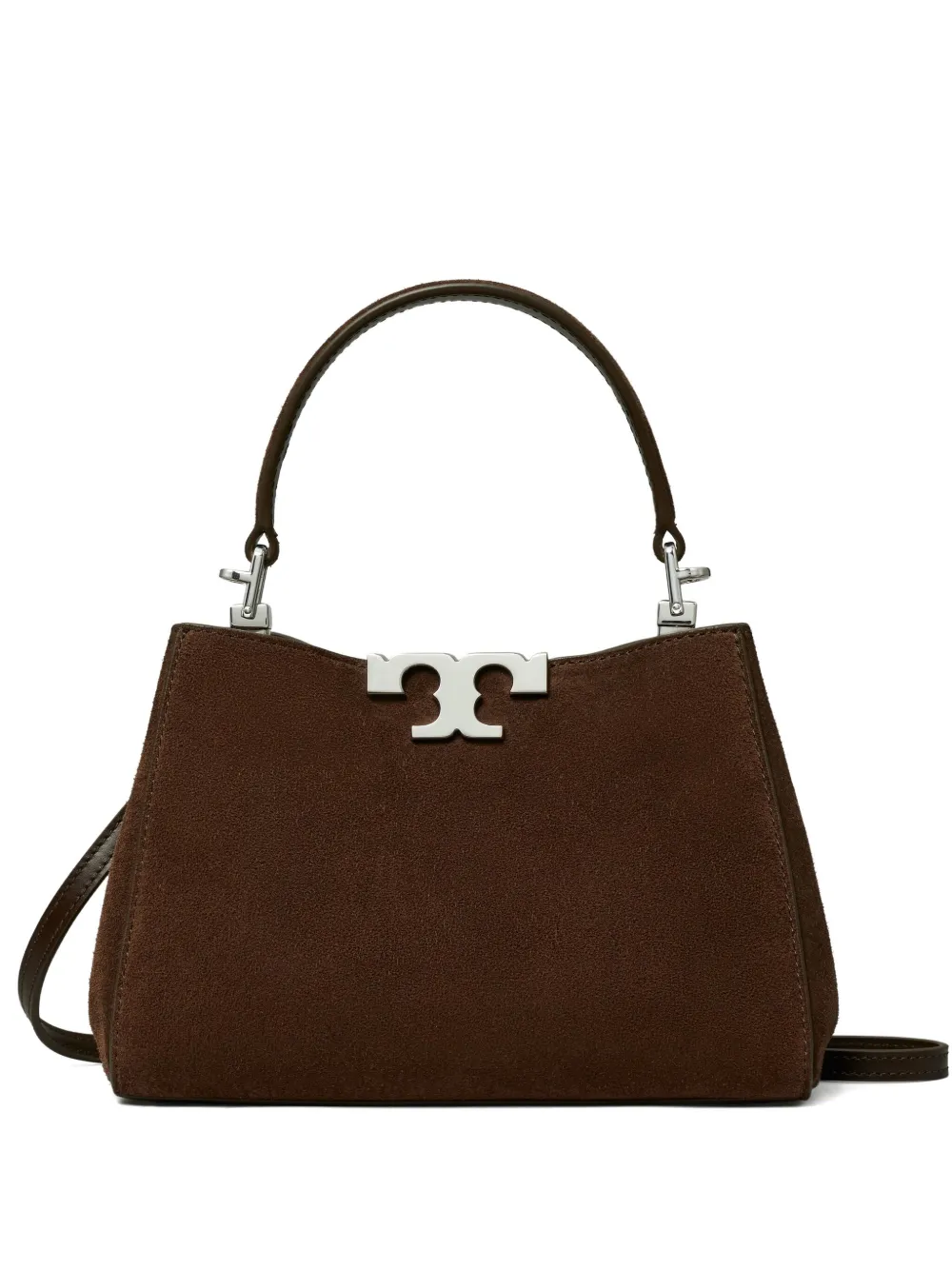 

Мини-сумка-сэтчел Eleanor из замши Tory Burch, коричневый