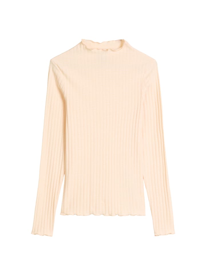 

Marc O'Polo DENIM Приталенная блузка с длинными рукавами в рубчик, светло-оранжевого цвета