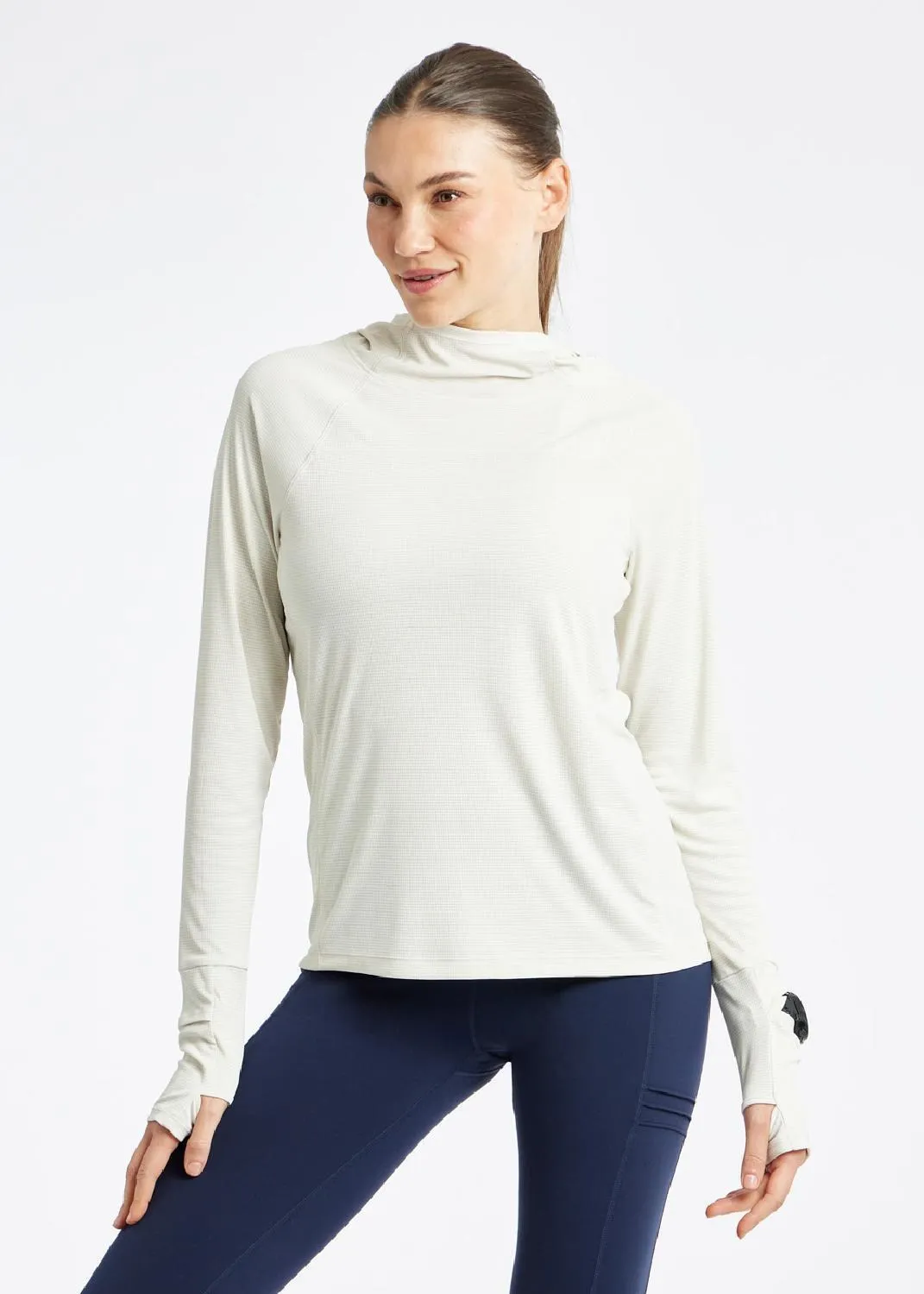 

Флисовая худи с капюшоном Oiselle, Ivory