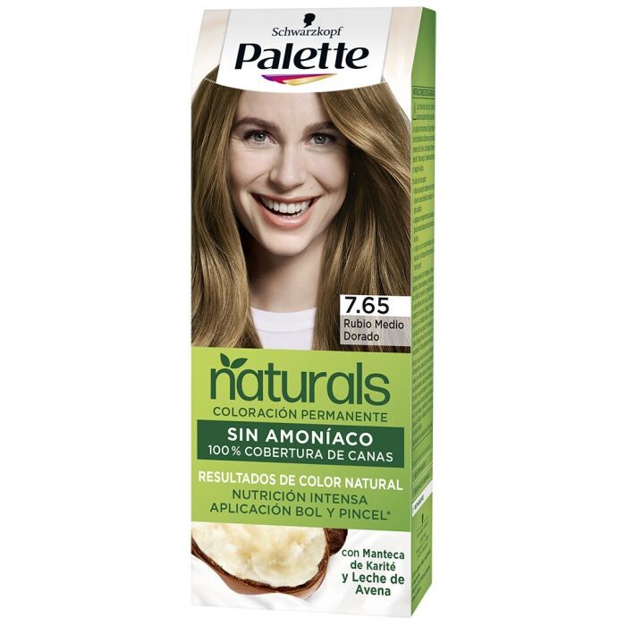 

Краска для волос Palette Naturals Coloración Permanente Sin Amoniaco Palette, 7.65 Rubio Medio Dorado