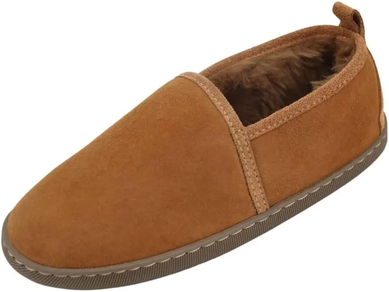 Тапочки Hollert из овечьей кожи, Hubert Cognac, унисекс, меховые, из мериносовой овечьей кожи, теплые и уютные, Coganc — фото 2